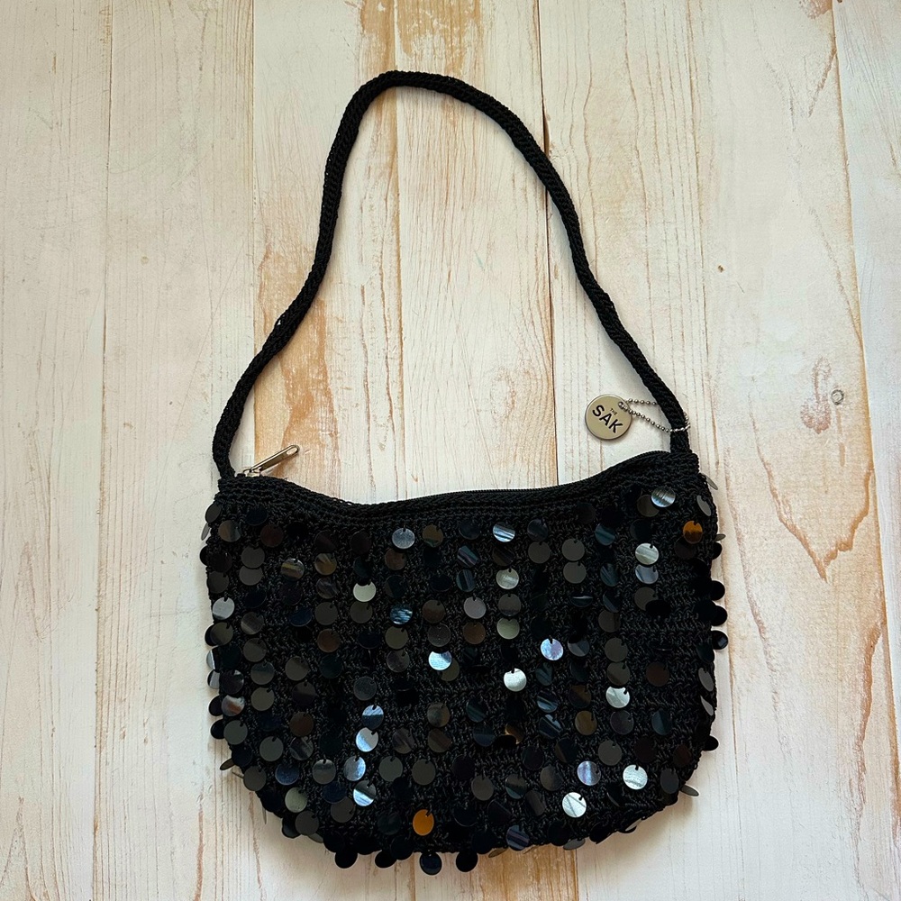 The Sak Black Sequin Shoulder Bag